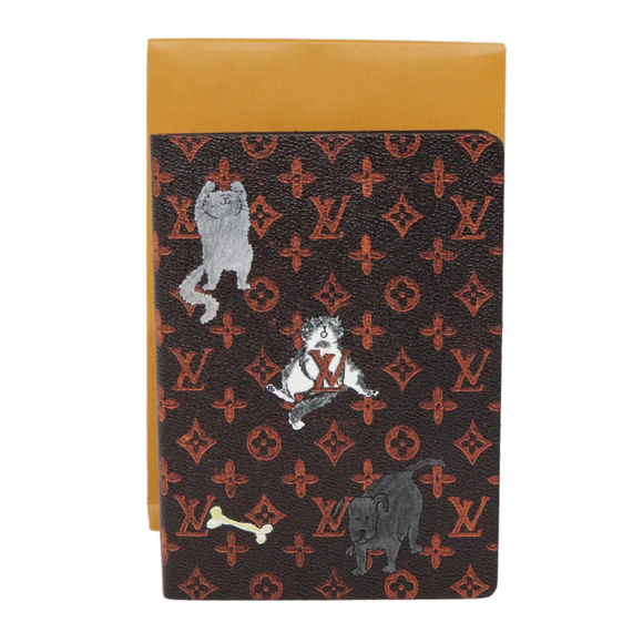 LOUIS VUITTON Catgram Cayenne Clemence Note Cover Orange GI0358 LV Auth 92886 - Picture 12 of 16
